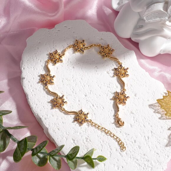 Sun Bracelet Gold Plated Tangled Princess Jewelry Birthday Gift for Women - Picture 5 of 6